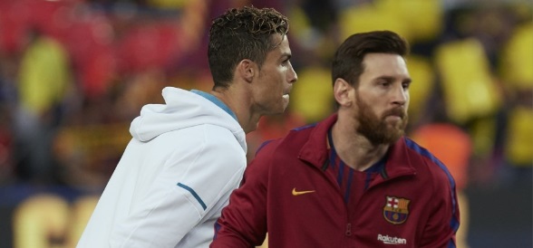 Foto: Messi en Ronaldo aan de aftrap bij Barcelona-Juventus