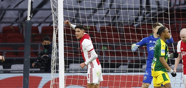 Foto: Ajax spaart aangeslagen ADO met vijfklapper