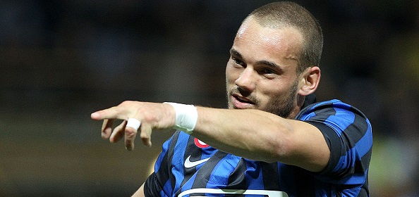 Foto: Inter eert Sneijder met prachtig eerbetoon