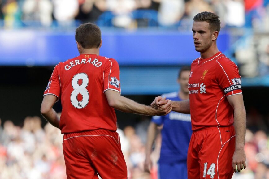 Steven Gerrard en Jordan Henderson (Liverpool)