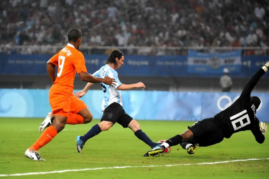 Lionel Messi in 2008 (Argentinië - Jong Oranje)