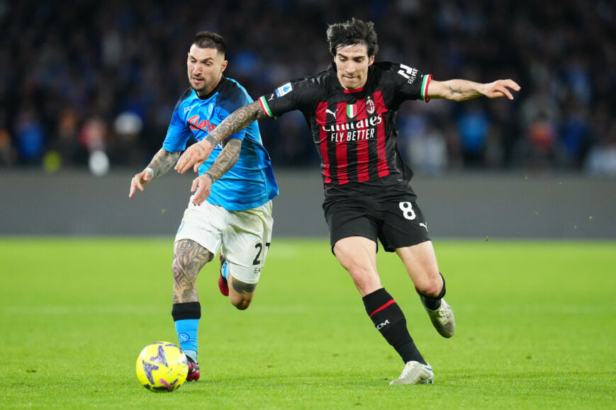 Foto: Opstellingen Milan-Napoli: Italiaans onderonsje bij de Europese elite