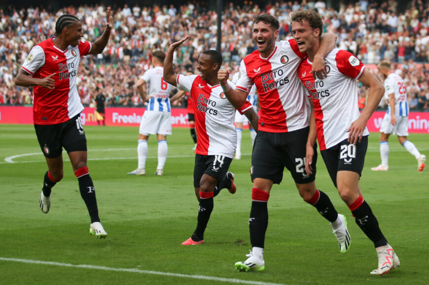 Foto: Feyenoord-spelers geven visitekaartjes af aan Celtic