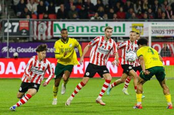 Eredivisie-avond eindigt met puntendeling op Het Kasteel