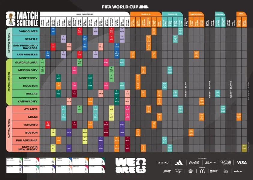 WK 2026 speelschema poster