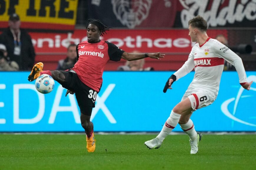 Foto: Frustrerende avond voor Leverkusen en Frimpong