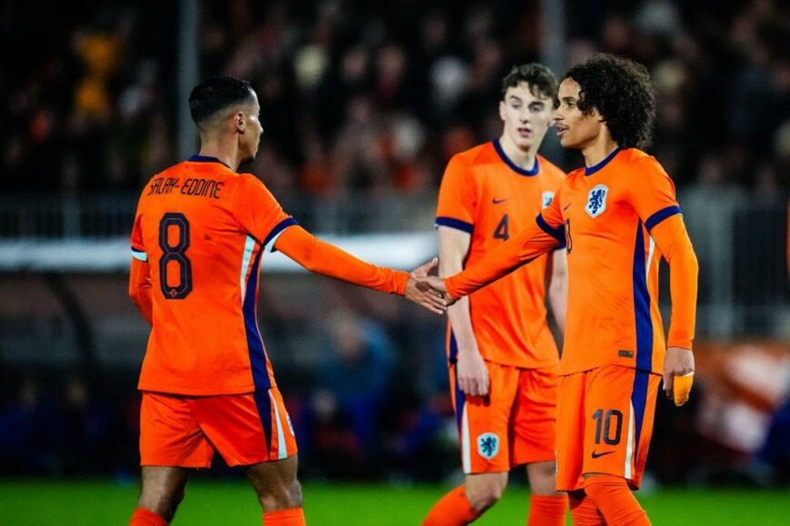 Foto: Dominant Jong Oranje speelt gelijk tegen titelverdediger Jong Engeland