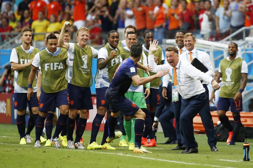 Louis van Gaal en Robin van Persie (Oranje, 2014)